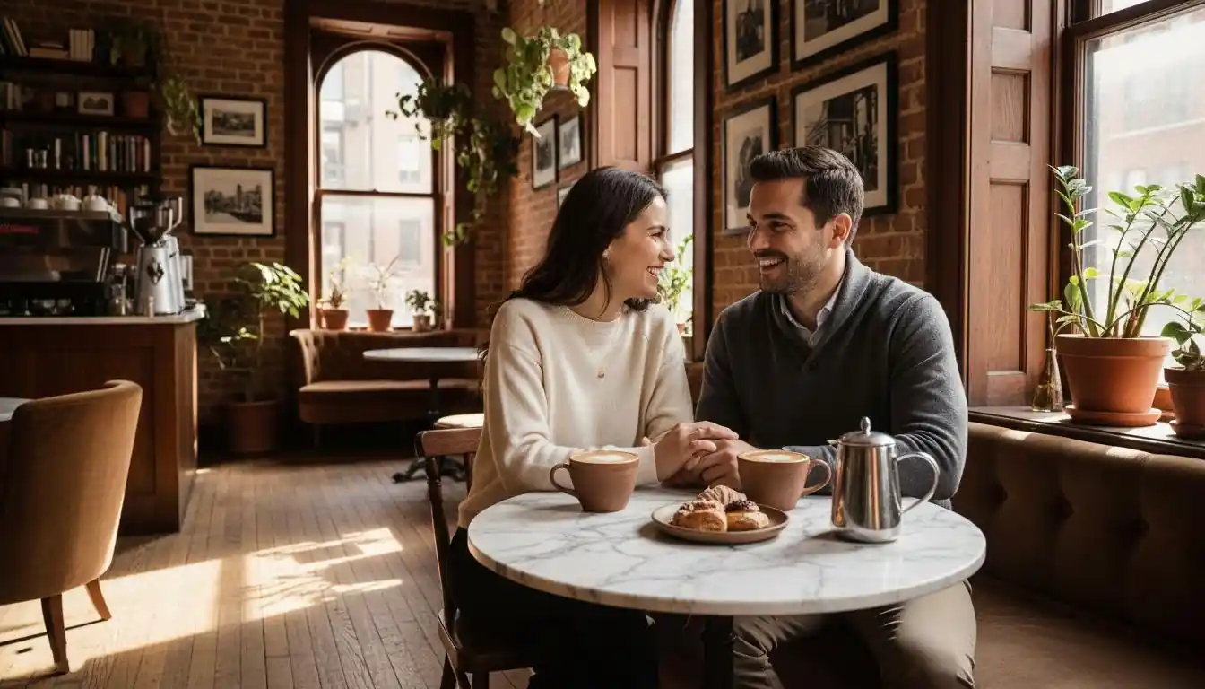 Coffee date in Greenwich Village