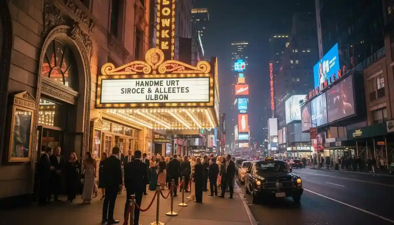 Broadway theater district in Manhattan