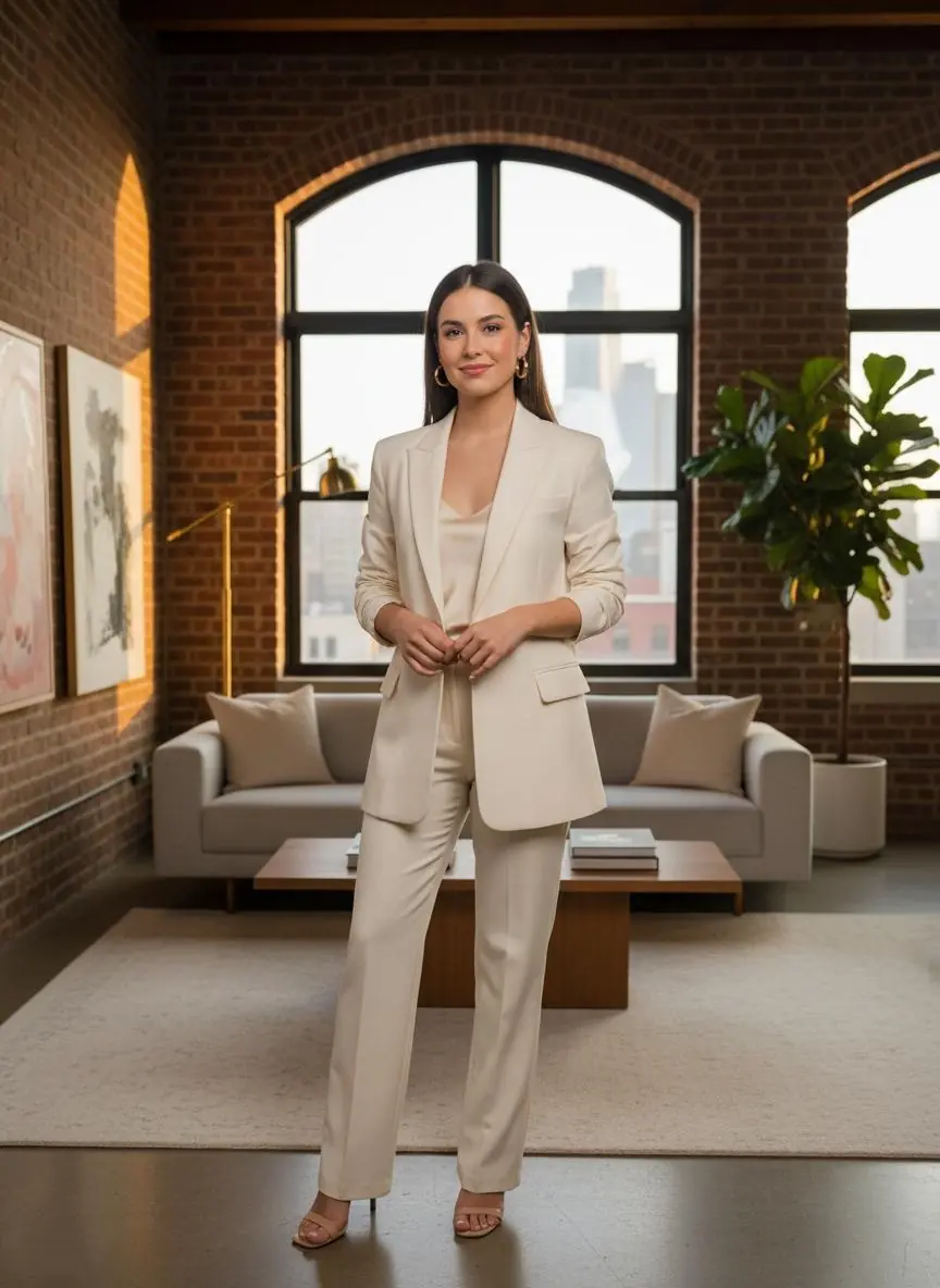 Ambitious young professional woman in a Brooklyn loft